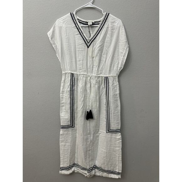 Rachel Zoe‎ Night Gown Sleep Loungewear Embroidered White 100% Cotton Size S - Picture 3 of 7